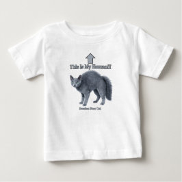 おもしろいロシアンブルー猫 - これは私の人間です ベビーTシャツ