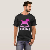 おもしろいロックスターロッキングホース Tシャツ (正面フル)
