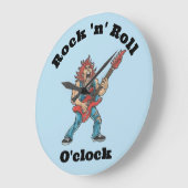 おもしろいロックスター ラージ壁時計 (傾斜)