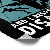 おもしろいロック登山アー男性へト女性の境界Cli ポスター (角)