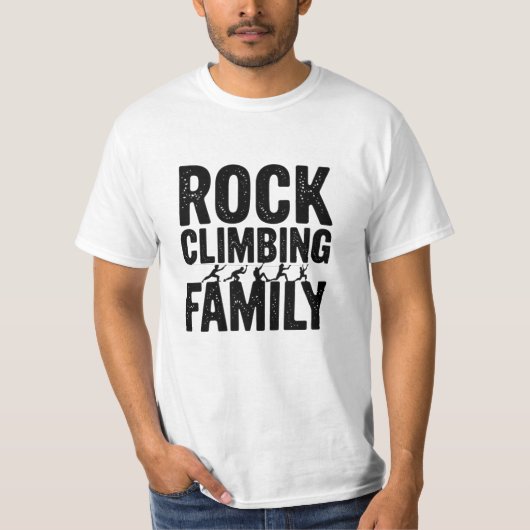 おもしろいロック登山デザイン Tシャツ (正面)