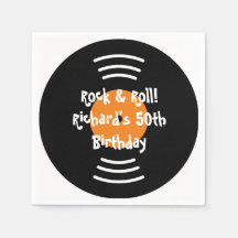 おもしろいロック&転がテーマバースデーパーティーのナプキン