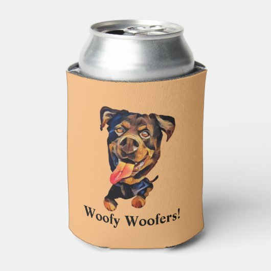 おもしろいロットワイラードッグクーラーボックス 缶クーラー (缶正面)