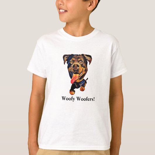 おもしろいロットワイラー犬の少年Tシャツ Tシャツ (正面)