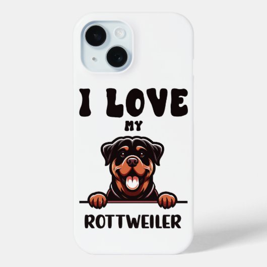 おもしろいロットワイラー犬 Case-Mate iPhoneケース (裏面)