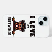 おもしろいロットワイラー犬 Case-Mate iPhoneケース (裏面 (横))