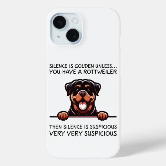 おもしろいロットワイラー犬 Case-Mate iPhoneケース (裏面)