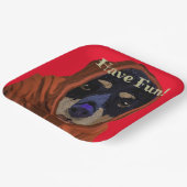 おもしろいロットワイラー ペーパープレート (傾斜あり)