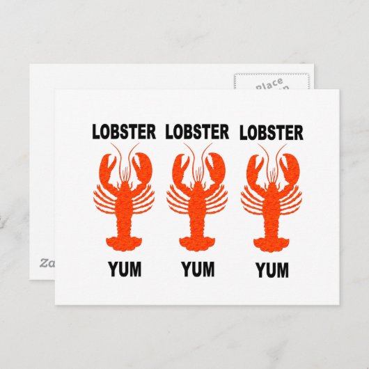 おもしろいロブスター ポストカード (正面/裏面)