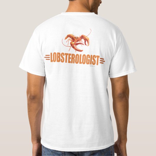 おもしろいロブスター Tシャツ (裏面)