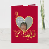 おもしろいロマンチックなバレンタインデーのフォトフォイルカード 箔シーズンカード (正面)