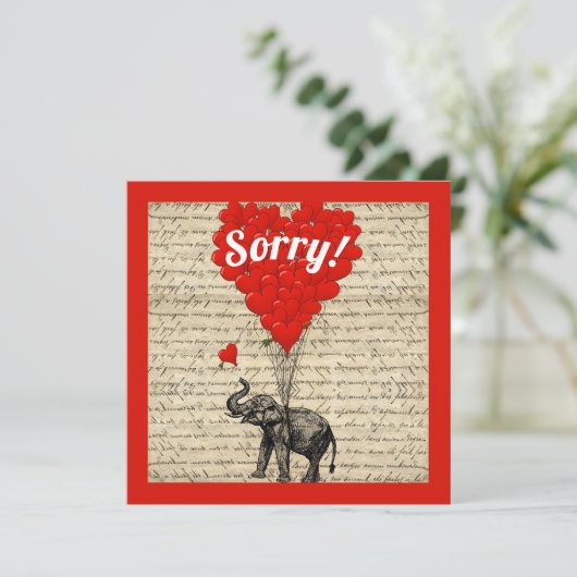 おもしろいロマンチックな申し訳ない カード (スタンド正面)