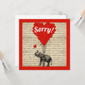 おもしろいロマンチックな申し訳ない カード (正面/裏面インサイチュ)