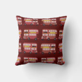 おもしろいロンドンダブルデッカーバスマンガパターン クッション (裏面)