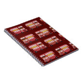 おもしろいロンドンダブルデッカーバスマンガパターン ノートブック (右側)