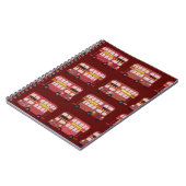 おもしろいロンドンダブルデッカーバスマンガパターン ノートブック (左側)