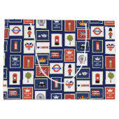 おもしろいロンドンパターン旅行 ラージペーパーバッグ (裏面)