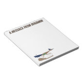 おもしろいロードランナー砂漠の鳥の漫画イラストレーション ノートパッド (アングル)