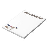 おもしろいロードランナー砂漠の鳥の漫画イラストレーション ノートパッド (回転)