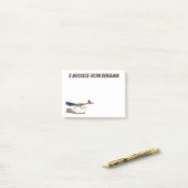 おもしろいロードランナー砂漠の鳥の漫画イラストレーション ポストイット (デスク上)