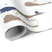 おもしろいロードランナー砂漠の鳥の漫画イラストレーション ラッピングペーパー (ロールコーナー)