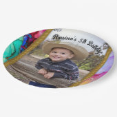 おもしろいロープフレーム西スタイル数々の色 ペーパープレート (アングル)