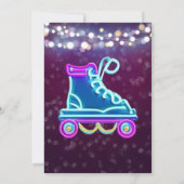 おもしろいローラスケートで滑る誕生日パーティー 招待状 (裏面)