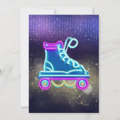 おもしろいローラスケートで滑る誕生日パーティー 招待状 (裏面)
