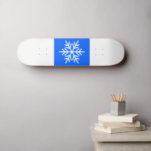 おもしろいワイドアルパインブルーホワイトストライプズ雪はっきりした片 スケートボード