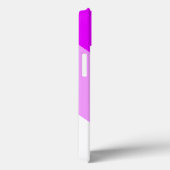 おもしろいワイド熱帯ピンクホワイトスラントストライプレース Case-Mate iPhoneケース (裏面 / 右)