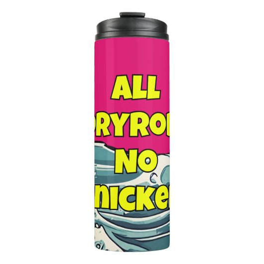 おもしろいワイルドスイマーのドリンクホルダー ドライローブ着用者 タンブラー (正面)