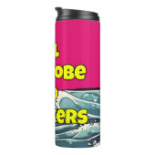 おもしろいワイルドスイマーのドリンクホルダー ドライローブ着用者 タンブラー (回転右)