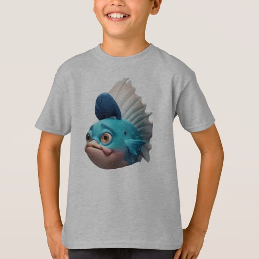 おもしろいワイルドフィッシュヘアアート Tシャツ (正面)