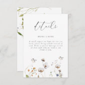 おもしろいワイルドフラワーベイビーシャワーエンクロージャカード 招待状 (正面/裏面)