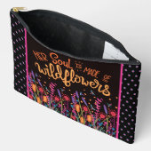 おもしろいワイルドフラワー引用文フローラ名前をカスタムする アクセサリーポーチ (見開き)