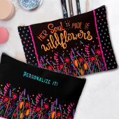 おもしろいワイルドフラワー引用文フローラ名前をカスタムする アクセサリーポーチ