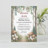 おもしろいワイルドマザーによるウッドウッドウッドランドベビーシャワー 招待状 (スタンド正面)