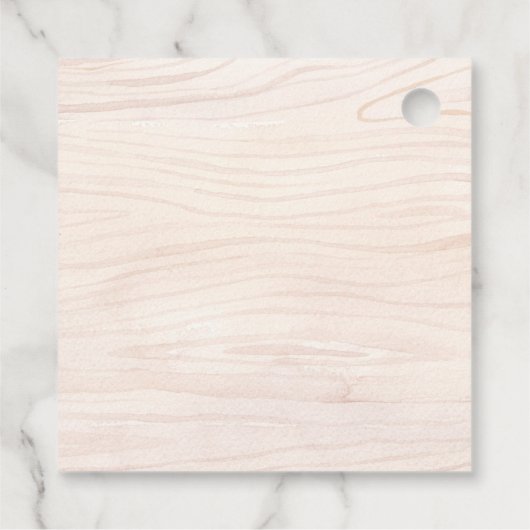 おもしろいワイルドワンジャングルサファリウッドテクスチャ誕生日 フェイバータグ (裏面)