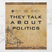 おもしろいワインと政治ラベル！ ワインラベル (シングルラベル)