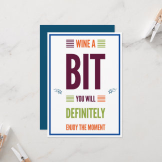 おもしろいワインの方が少し感じ良い カード