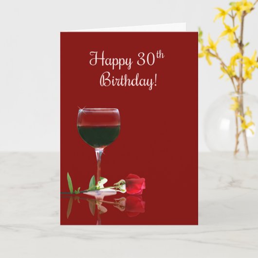 おもしろいワインをテーマにした誕生日おめでとう カード (黄色い花)