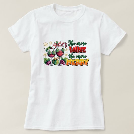 おもしろいワインラバーズTシャツ Tシャツ (デザイン正面)