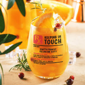 おもしろいワイン処方家族懇親会カスタム文字 ステムなしワイングラス