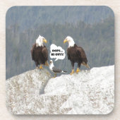 おもしろいワシとカモメ コースター (正面)