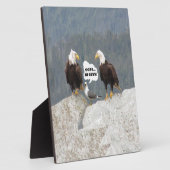 おもしろいワシとカモメ フォトプラーク (側面)