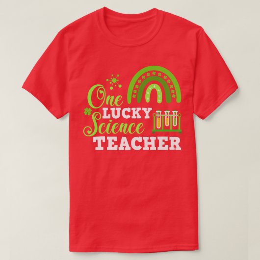 おもしろいワンラッキーサイエンス先生St Tシャツ (デザイン正面)
