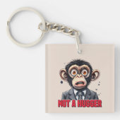 おもしろいワーアートモンキー キーホルダー (正面)
