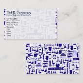 おもしろいワークツールパターンアート 名刺 (正面/裏面)