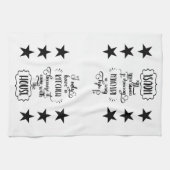 おもしろいワードアート(白黒) キッチンタオル (横)