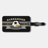 おもしろいワールドクラスバラーFOOTBALL on BLACK ラゲッジタグ (裏面横)